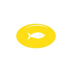 Fish oil icon logo vector