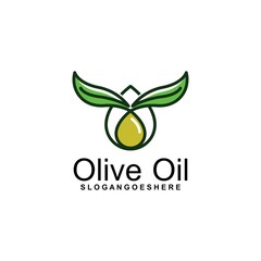 Olive Oil Logo Template Design Vector, Emblem, Design Concept, Creative Symbol, Icon