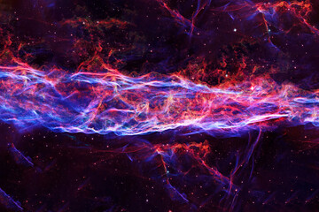 Pink space nebula. Elements of this image furnished by NASA