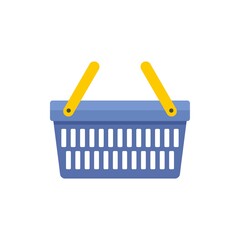 Meal shop basket icon flat isolated vector