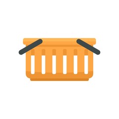 Eshop basket icon flat isolated vector