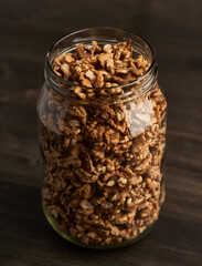 Walnuts on a wooden board