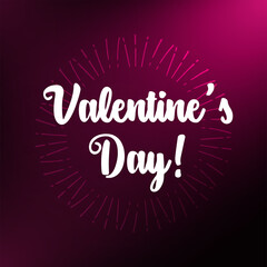 Happy Valentines Day calligraphy text. Good use for your postcard, card, invitation, banner design.