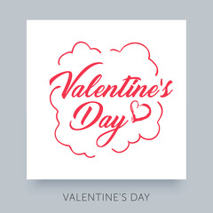 Happy Valentines Day calligraphy text. Good use for your postcard, card, invitation, banner design.