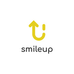 U letter Smile Up logo 
