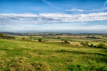 Vale of Aylesbury far view with blue skies