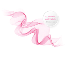 Abstract background curve line pink light and blend element with copy space vector illustration.