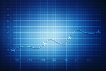 Business Growth graph on technology background, Futuristic raise arrow chart digital transformation abstract technology background. Big data and business growth currency stock and investment economy