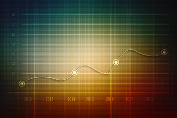 Business Growth graph on technology background, Futuristic raise arrow chart digital transformation abstract technology background. Big data and business growth currency stock and investment economy