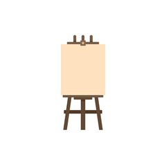 Easel poster icon flat isolated vector