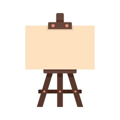 Education easel icon flat isolated vector