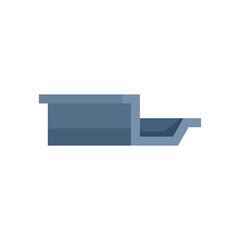 Metal gutter icon flat isolated vector
