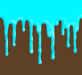 line turquoise ice drips drops