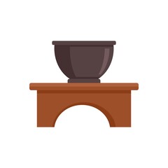 Gourmet tea ceremony icon flat isolated vector