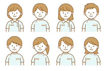 医療 整体 治療 エステ 人物 イラスト 男性 女性 ベクター AI 素材