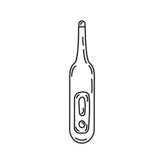 Black and white medical doodle element_06