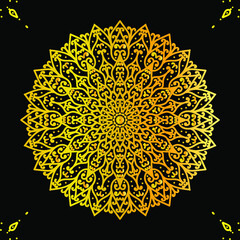 Golden Color Mandala Design Vector file