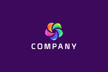 Modern Gradient Colorful Abstract Logo for Business App