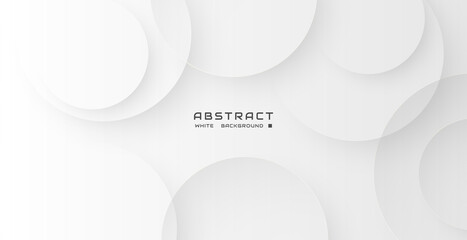 white background with round shape, abstract gray background, modern banner concept.