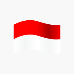 Naklejka premium Indonesia Waving Flag vector illustration 