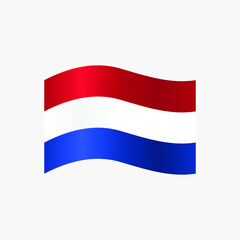 Netherlands Waving Flag vector illustration
