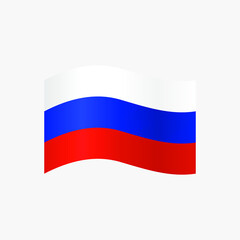 Russia Waving Flag vector illustration