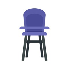 Home feeding chair icon flat isolated vector