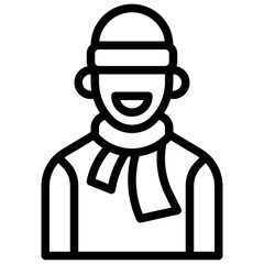 MAN 8 line icon