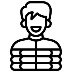 MAN 3 line icon
