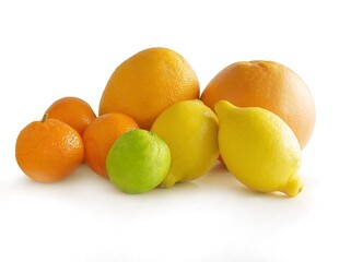 multicolor citrus fruits as wholesome vegetarian food