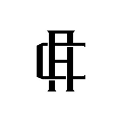 monogram logo with initials letters AC. vector design