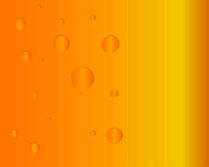 Orange with yellow background with bubbles