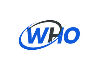 WHO letter creative modern elegant swoosh logo design