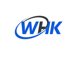 WHK letter creative modern elegant swoosh logo design