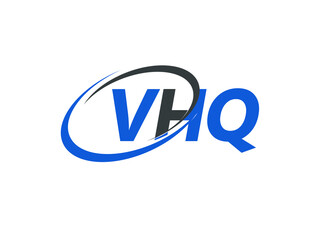 VHQ letter creative modern elegant swoosh logo design