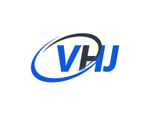 VHJ letter creative modern elegant swoosh logo design
