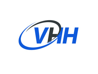 VHH letter creative modern elegant swoosh logo design
