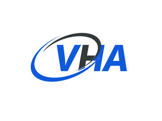 VHA letter creative modern elegant swoosh logo design