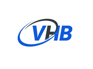 VHB letter creative modern elegant swoosh logo design