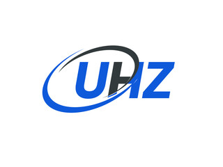 UHZ letter creative modern elegant swoosh logo design