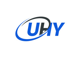 UHY letter creative modern elegant swoosh logo design