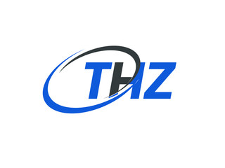 THZ letter creative modern elegant swoosh logo design