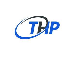 THP letter creative modern elegant swoosh logo design