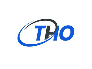 THO letter creative modern elegant swoosh logo design