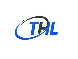 THL letter creative modern elegant swoosh logo design