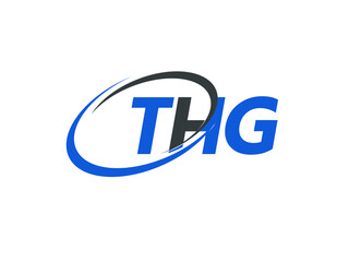 THG letter creative modern elegant swoosh logo design