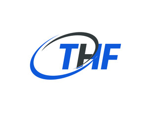 THF letter creative modern elegant swoosh logo design