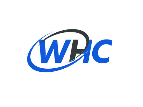 WHC letter creative modern elegant swoosh logo design
