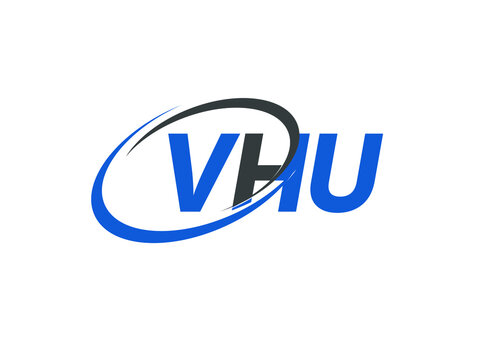 VHU letter creative modern elegant swoosh logo design