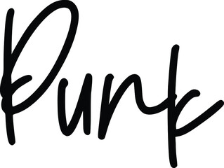 Punk Cursive Text Lettering Phrase 